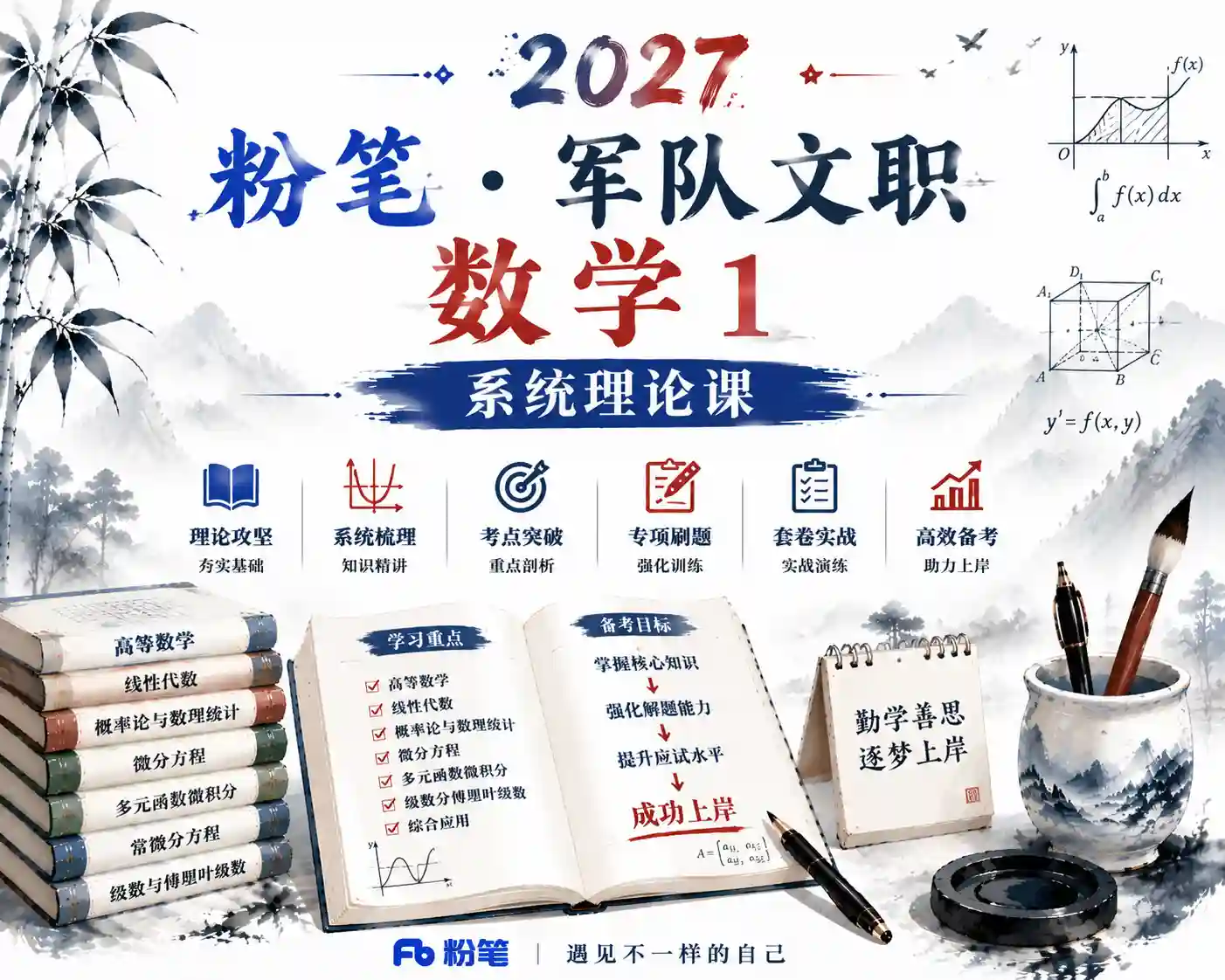 粉笔-军队文职【数学1】 2027