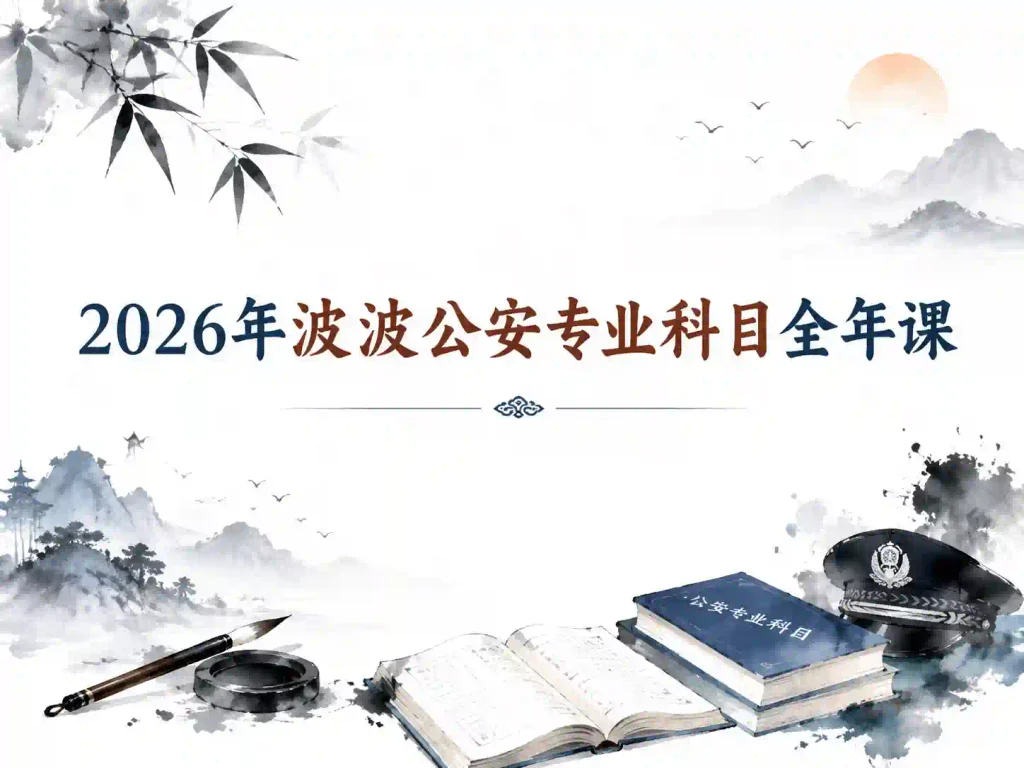 2026年波波公安专业科目全年课