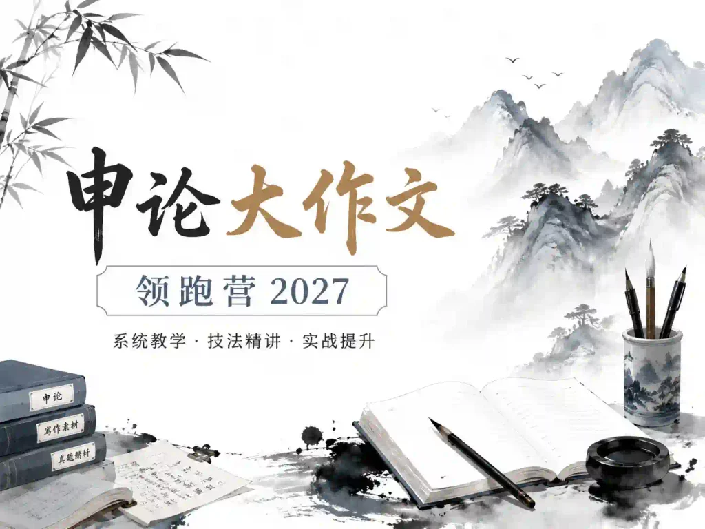 2027年国省考袁东申论大作文领跑营