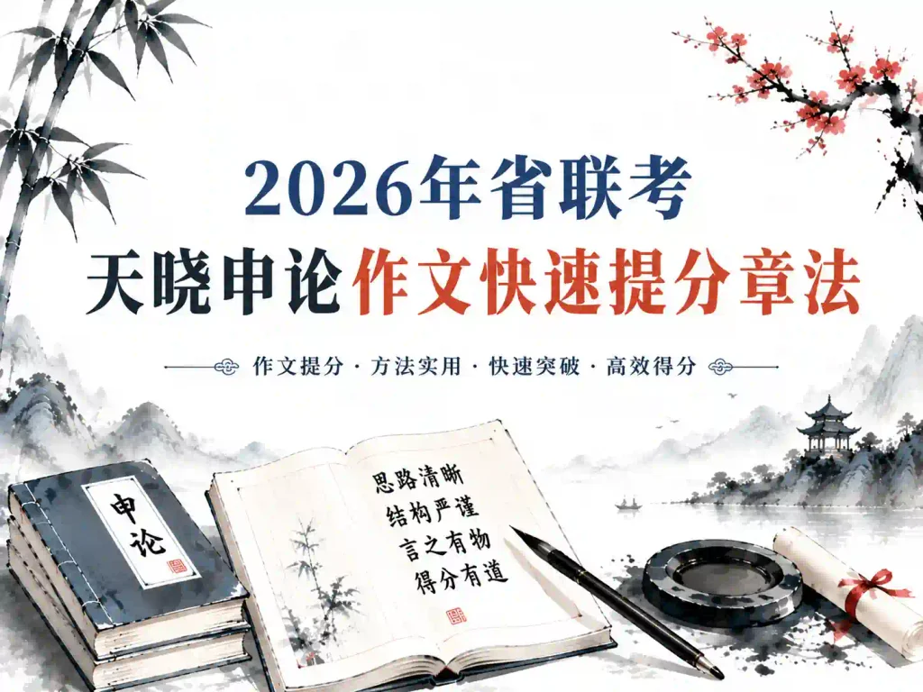 2026年省联考天晓申论作文快速提分章法