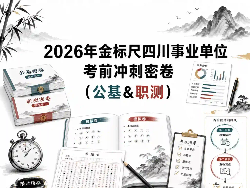 2026年金标尺四川事业单位考前冲刺密卷