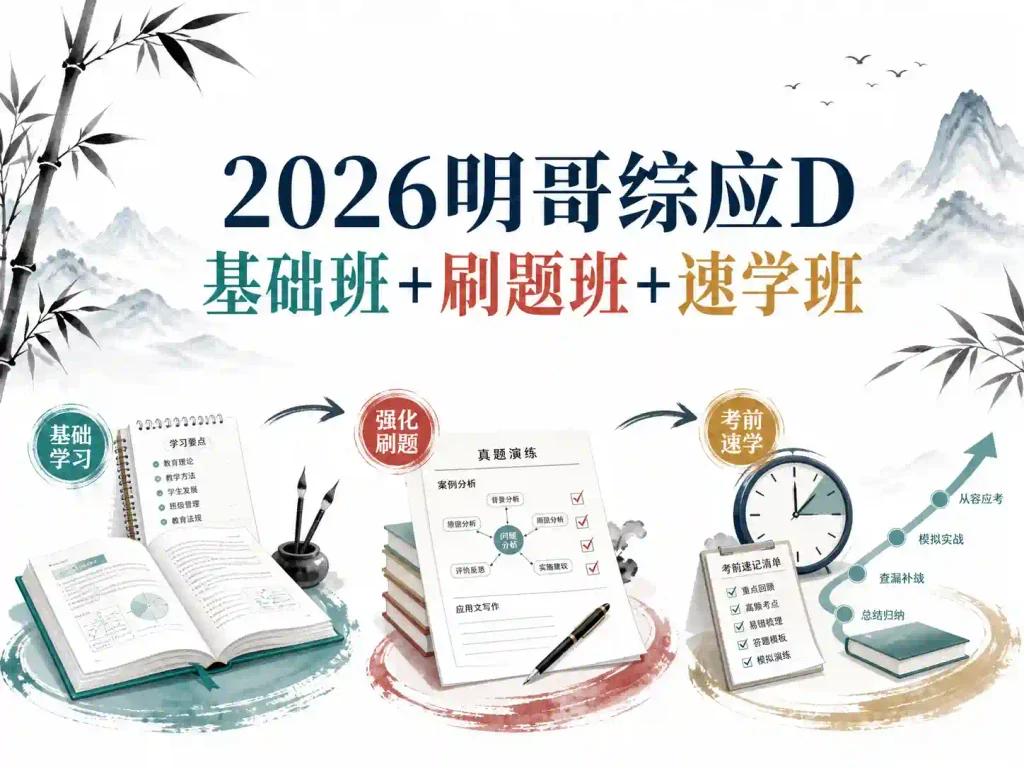 2026明哥综应D基础班+刷题班+速学班
