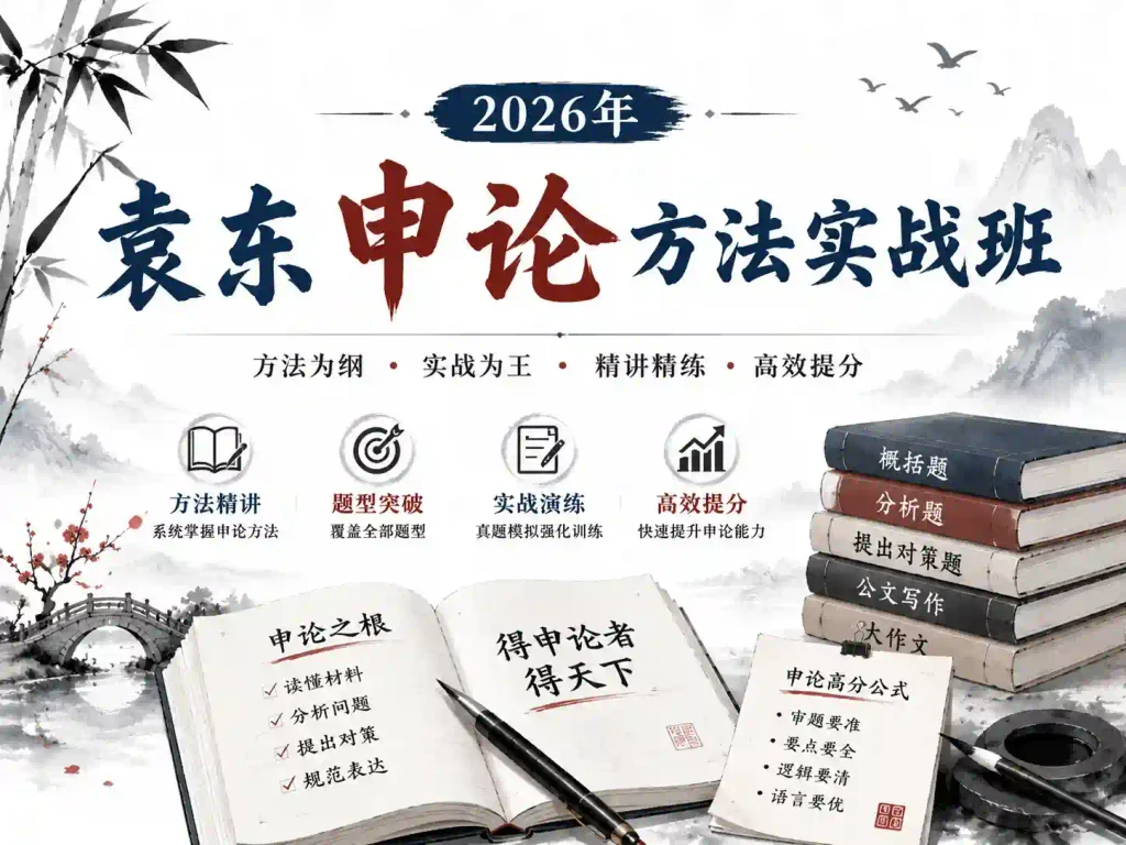 2026年袁东申论方法实战班