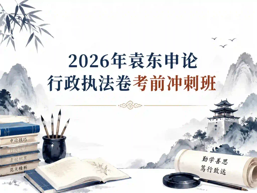 2026年袁东申论行政执法卷考前冲刺班