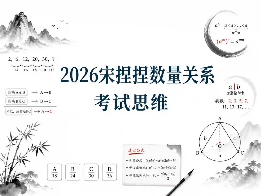 2026宋捏捏数量关系考试思维