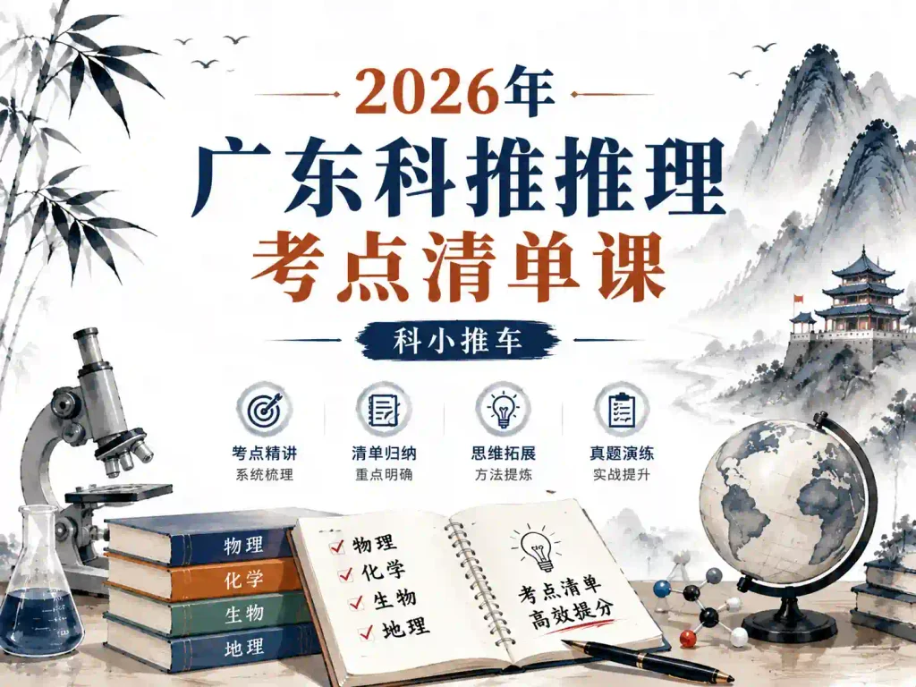 2026年广东科推推理考点清单课【科小推车】
