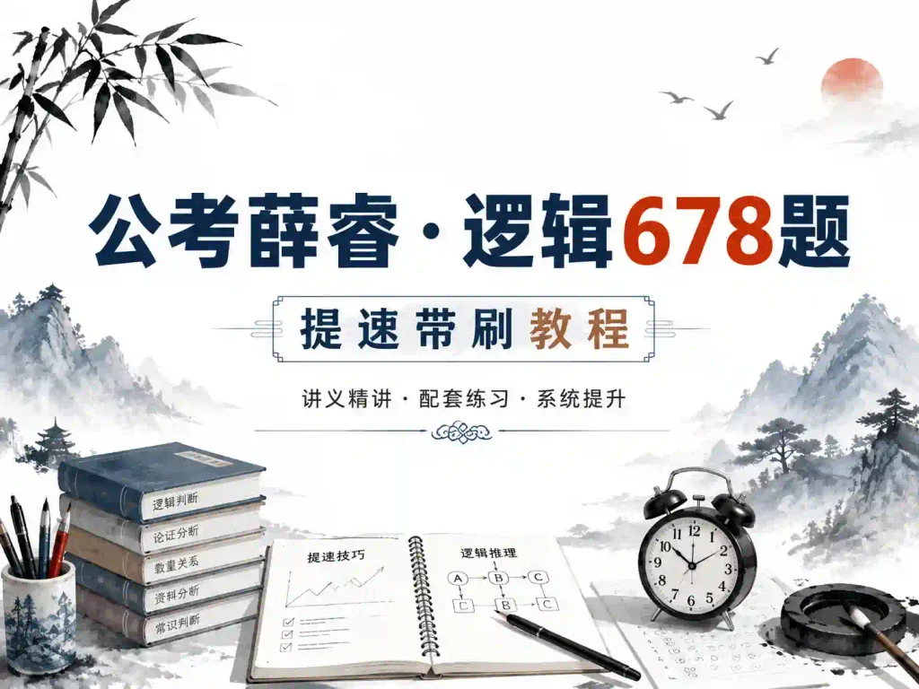 2027薛睿公考逻辑必刷678题库