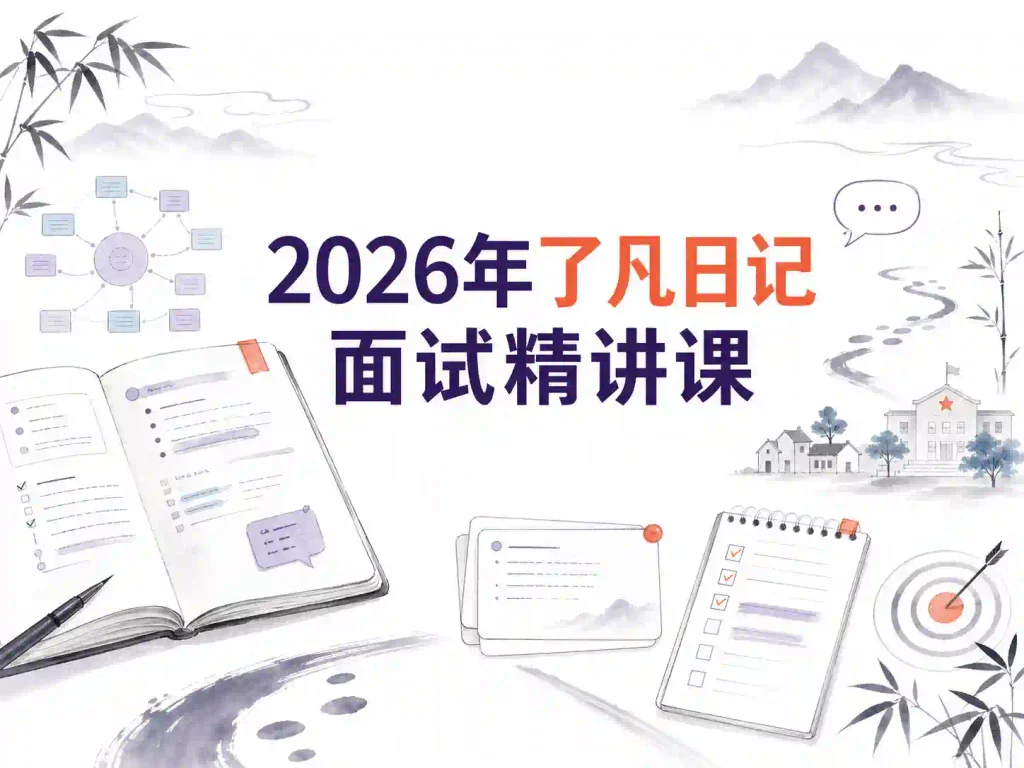 2026年了凡日记面试精讲课