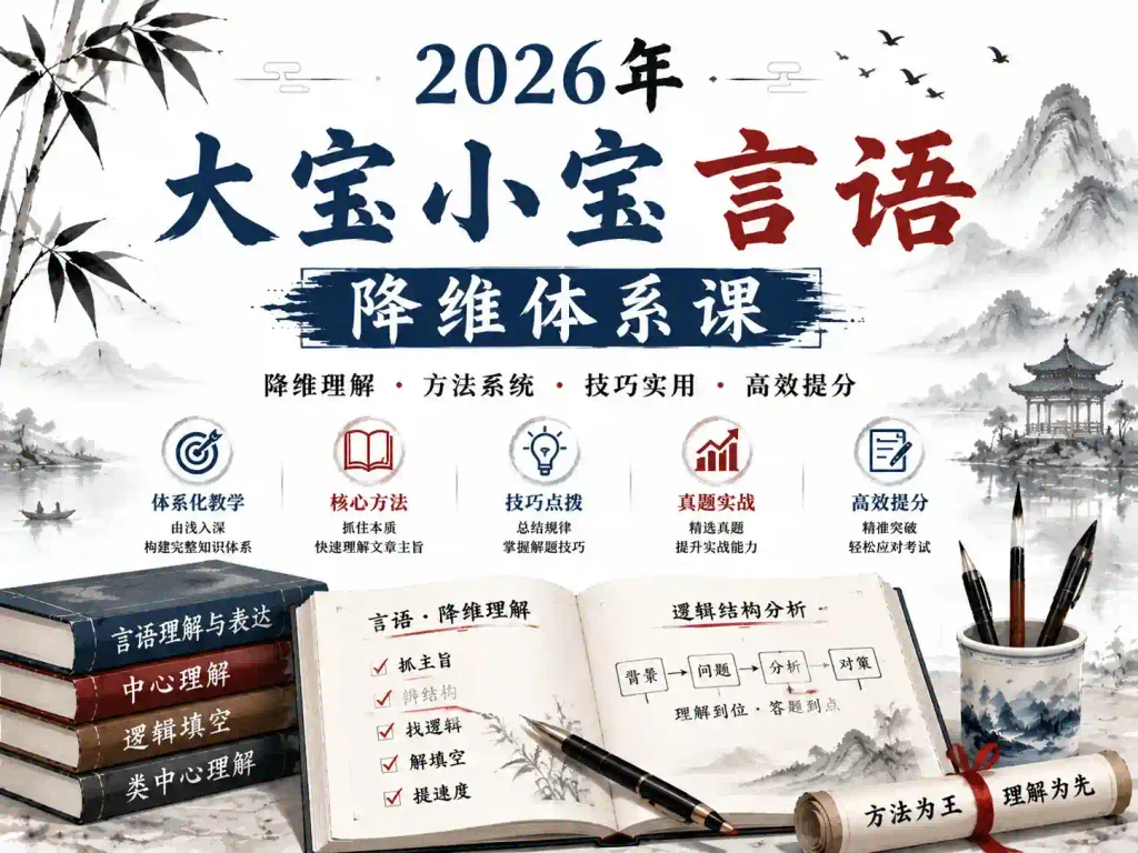 2026年大宝小宝言语降维体系课