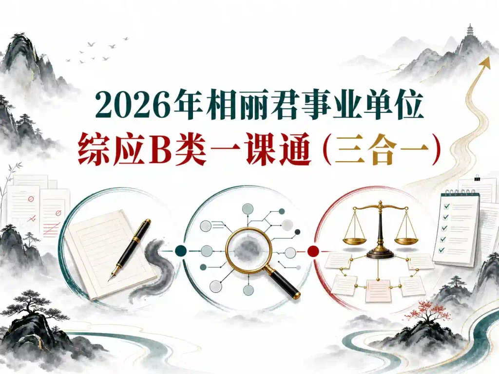 2026年相丽君事业单位综应B类一课通（三合一）