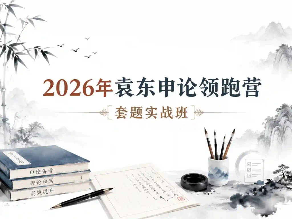 2026年袁东申论领跑营套题实战班