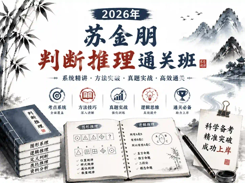 2026苏金朋判断推理通关班