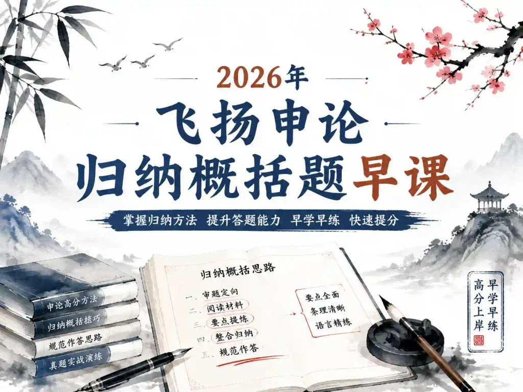 2026年飞扬申论归纳概括题早课