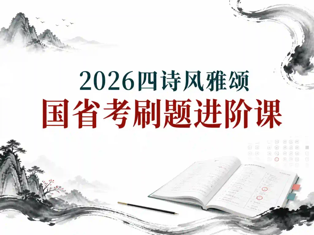 2026四诗风雅颂国省考刷题进阶课