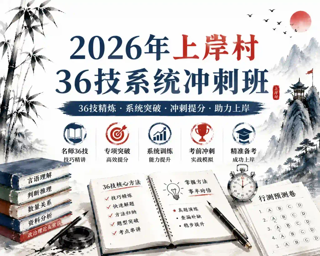 2026年上岸村36技系统冲刺班