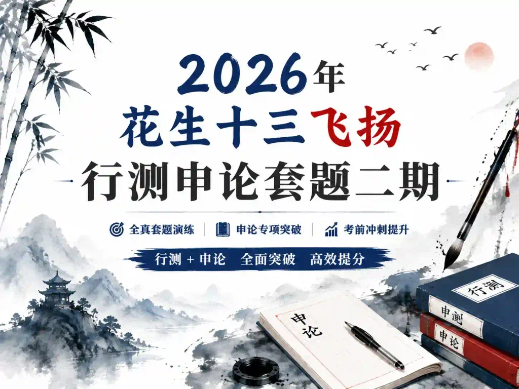 2026年花生十三飞扬行测申论套题2期