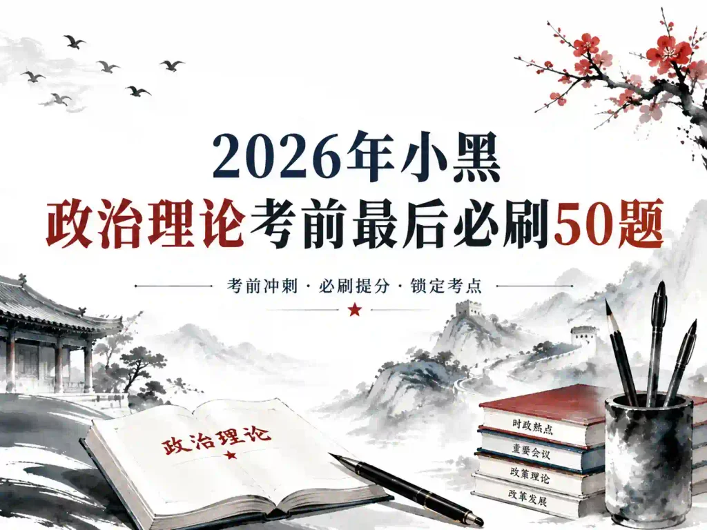 2026年小黑政治理论考前最后必刷50题