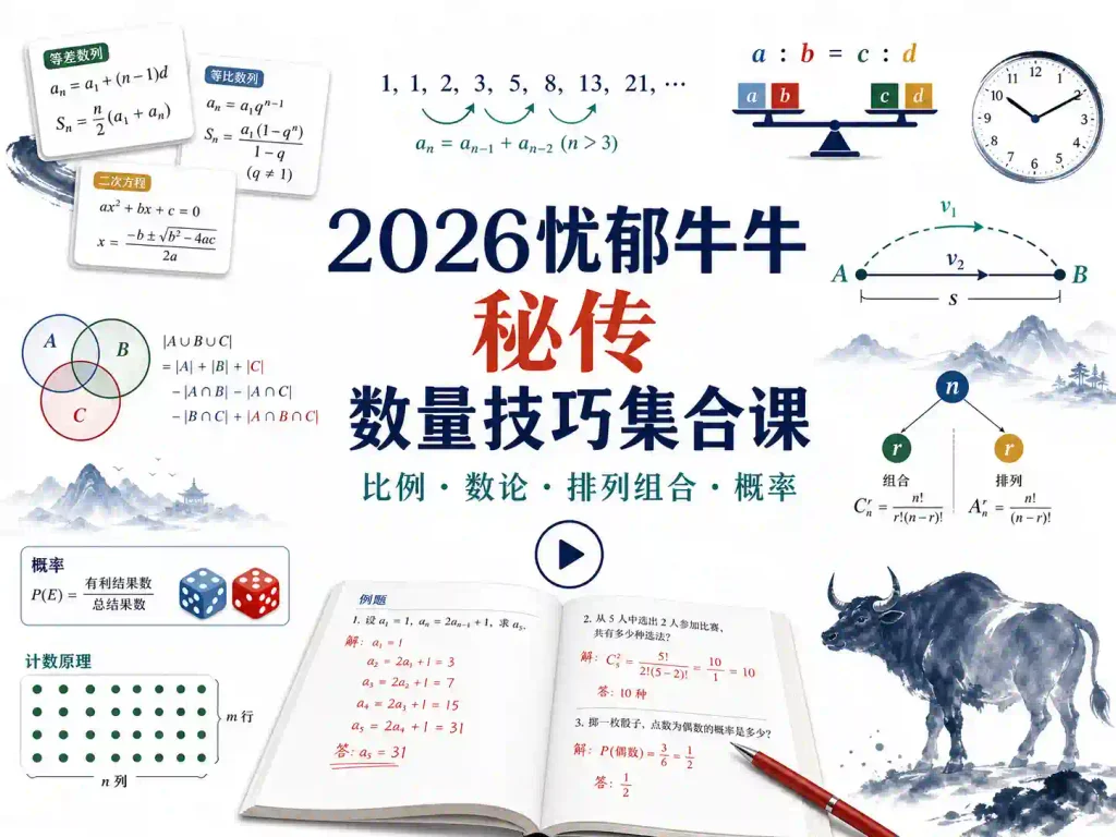 2026忧郁牛牛秘传·数量技巧集合课