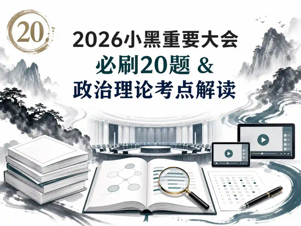 2026小黑重要大会必刷20题&政治理论考点解读