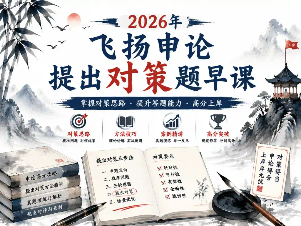 2026年飞扬申论提出对策题早课