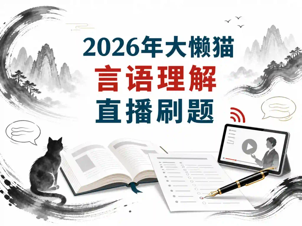 2026年大懒猫言语理解直播刷题