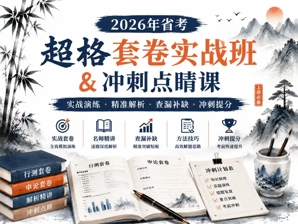 2026年省考超格套卷实战班&冲刺点睛课