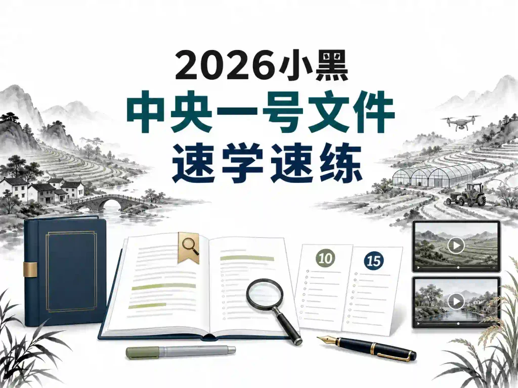 2026小黑中央一号文件速学速练