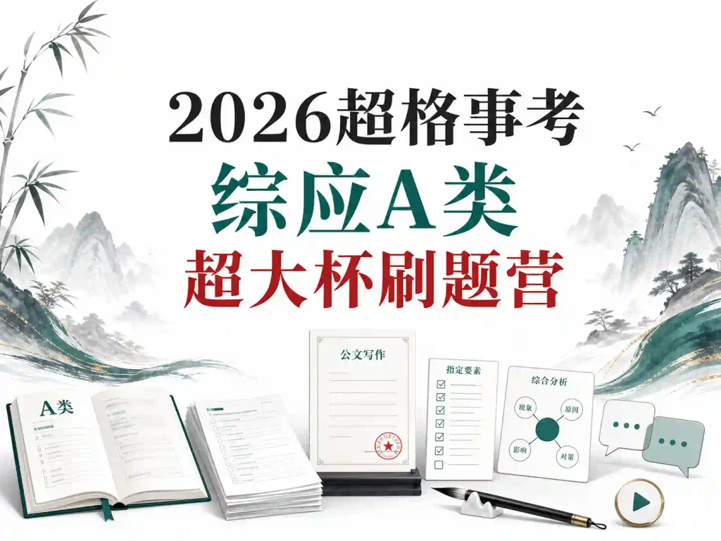 2026超格事考综应A类超大杯刷题营