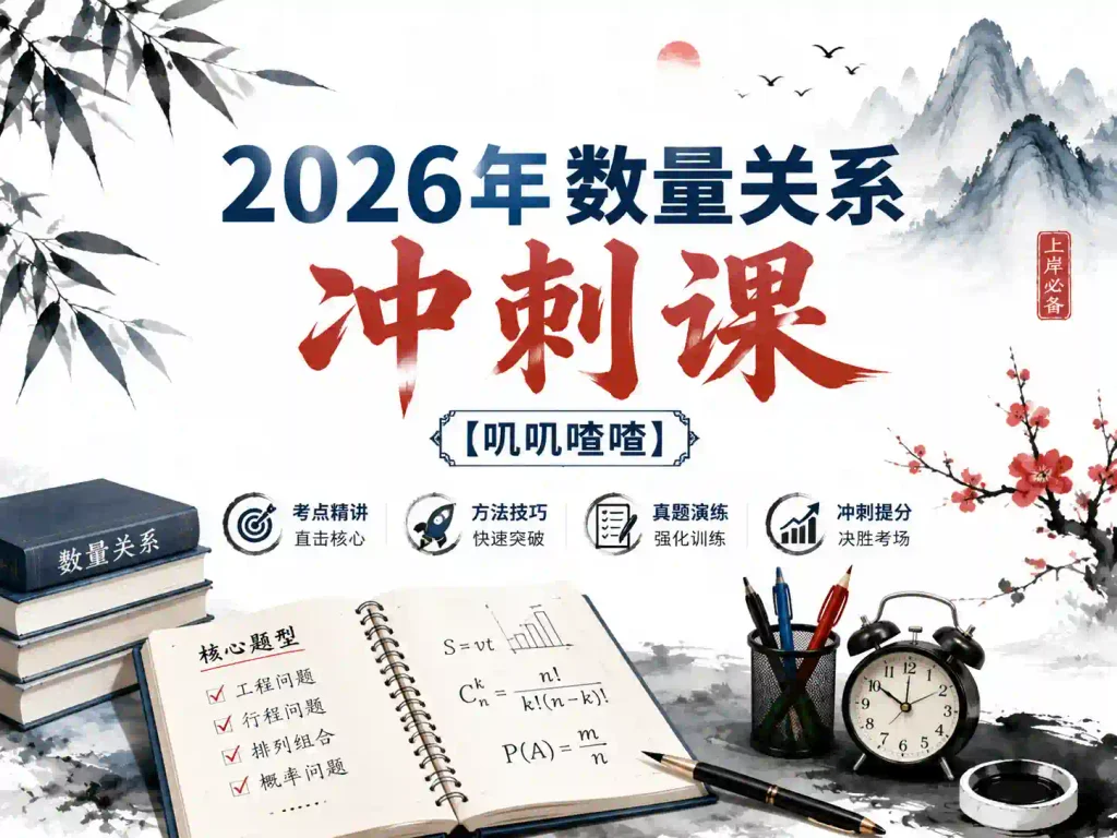 2026年数量关系冲刺课【叽叽喳喳】