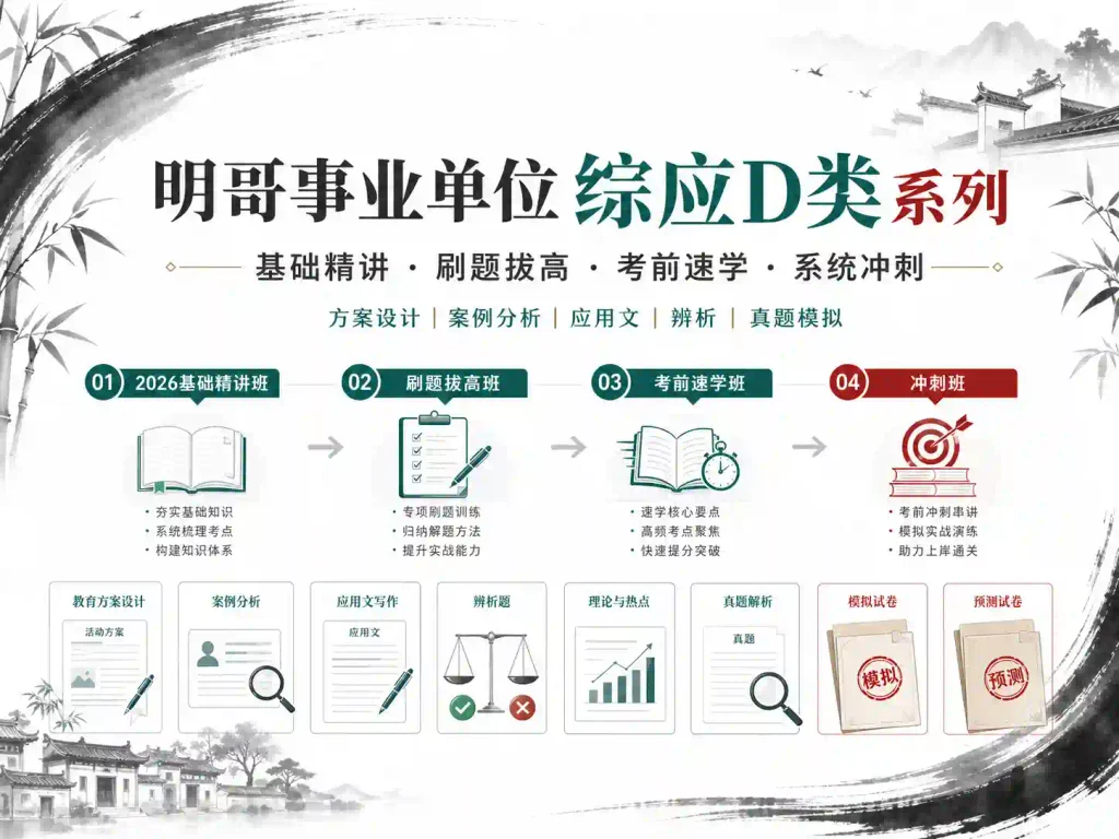 明哥事业单位综应D类系列