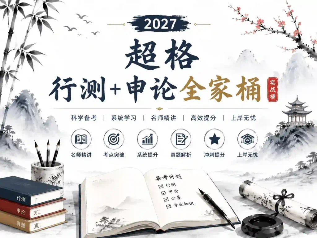 2027年超格行测+申论全家桶课程礼包（实战桶）