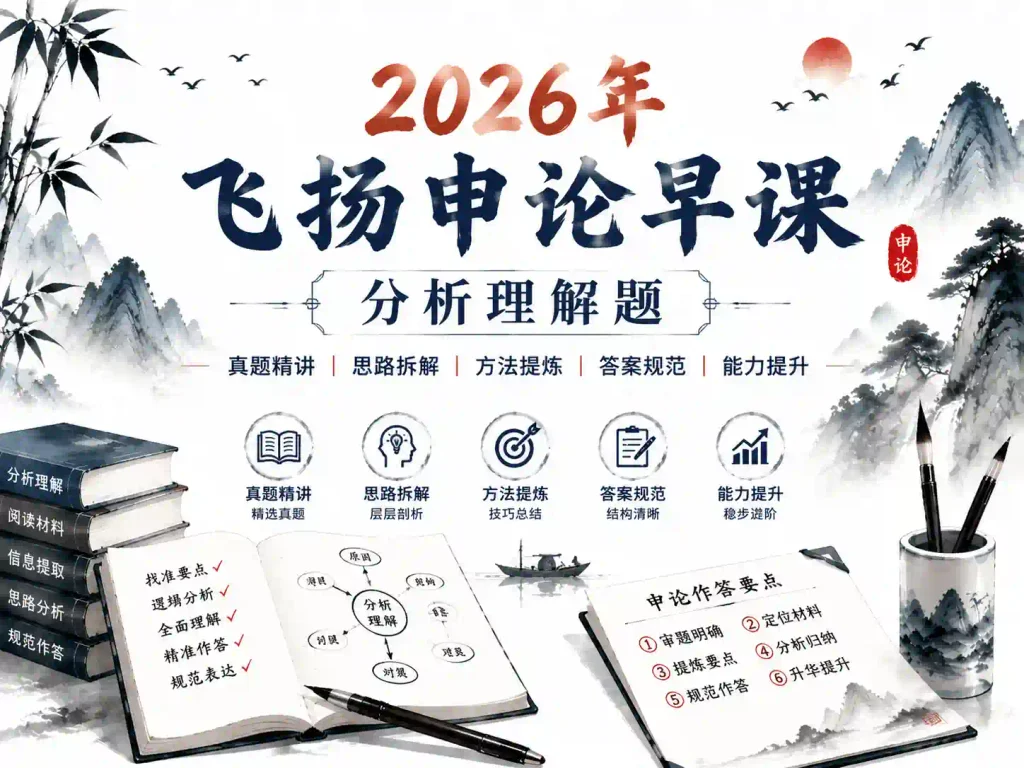 2026年飞扬申论早课分析理解题