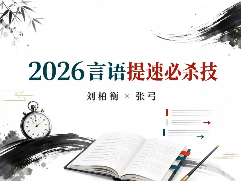 2026粉笔言语提速必杀技【刘柏衡&张弓】