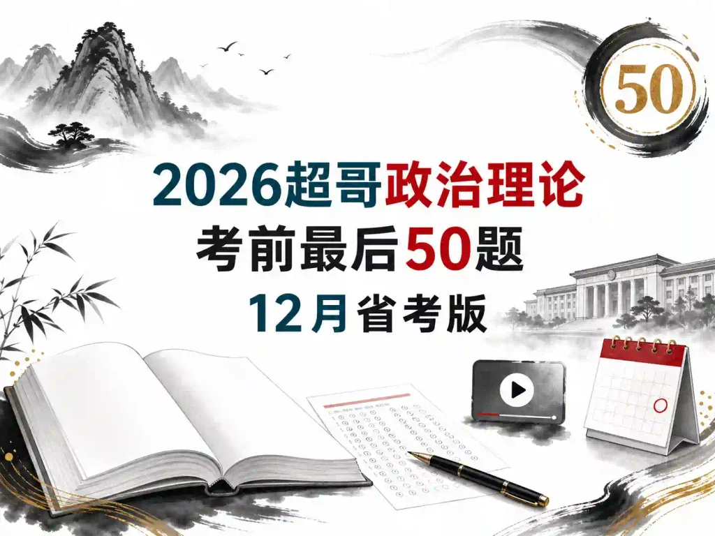 2026超哥政治理论考前最后50题(12月省考版)