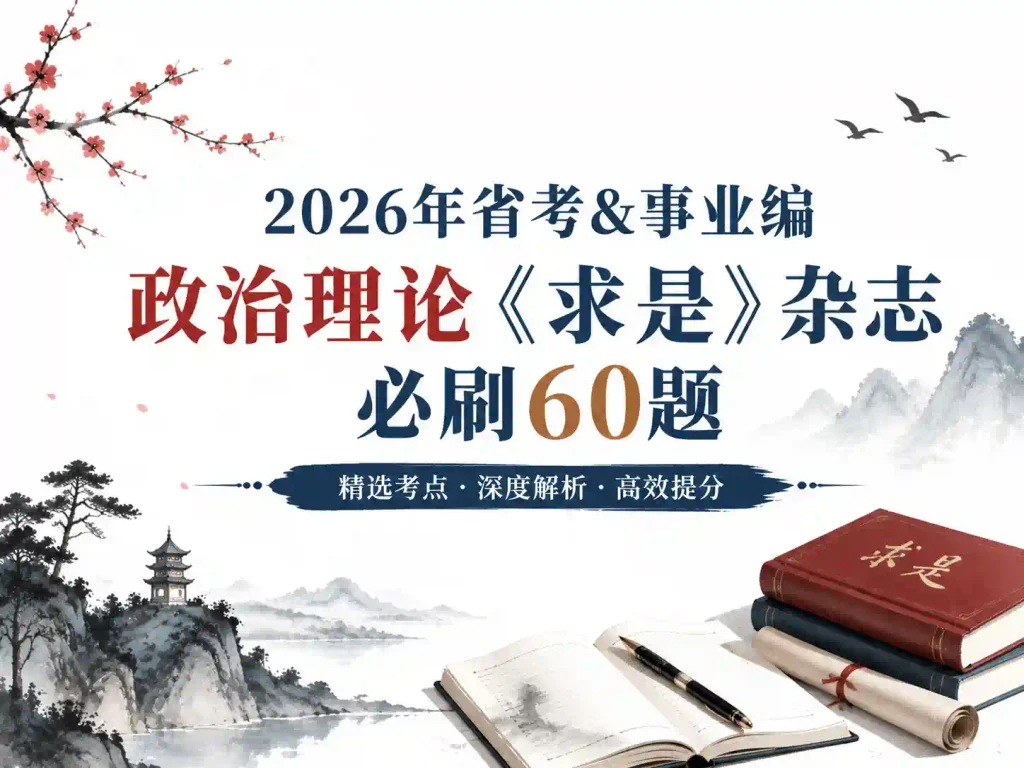 2026年省考&事业编政治理论《求是》杂志必刷60题