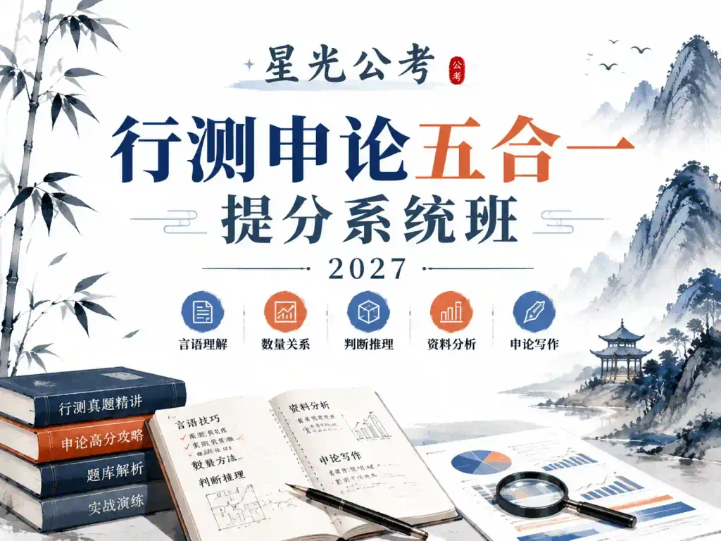 2027年星光公考国省考行测申论五合一提分系统班