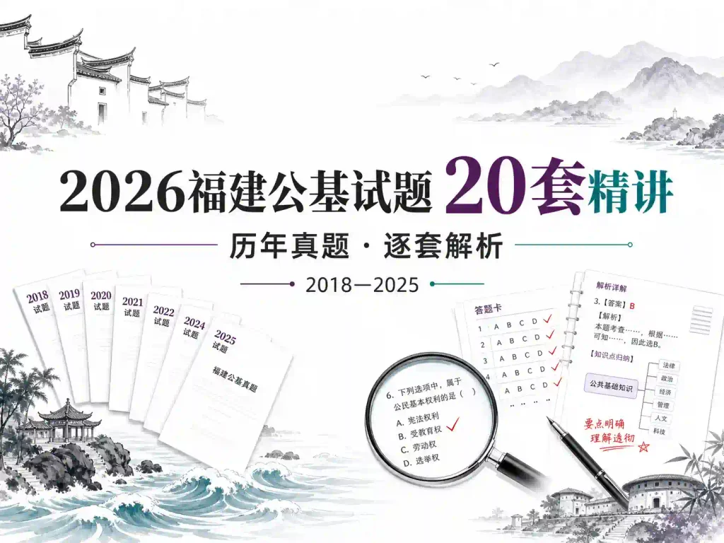 2026福建公基试题20套精讲