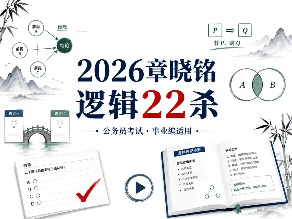 2026章晓铭逻辑22杀(公务员考试、事业编适用)