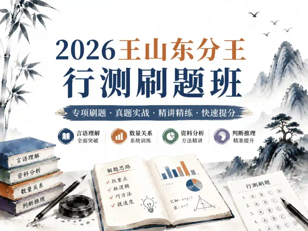 2026王山东分王行测刷题班