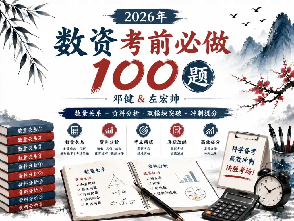 2026年粉笔数资考前必做100题【邓健&左宏帅】