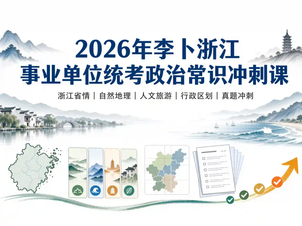 2026年李卜浙江事业单位统考政治常识冲刺课