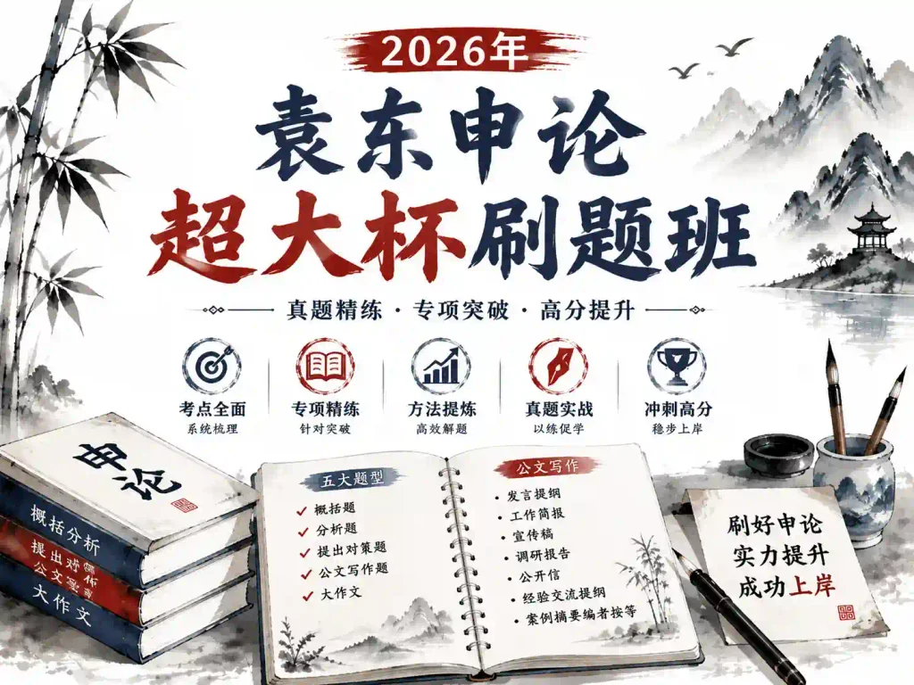 2026年袁东申论超大杯刷题班