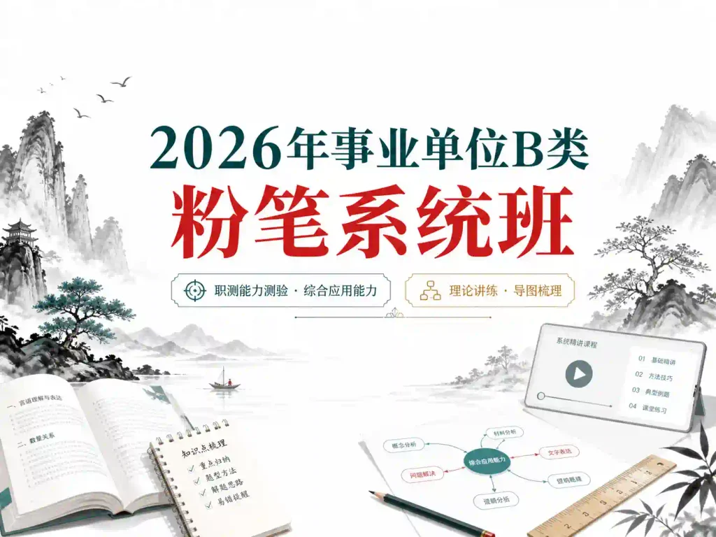 2026年事业单位B类粉笔系统班