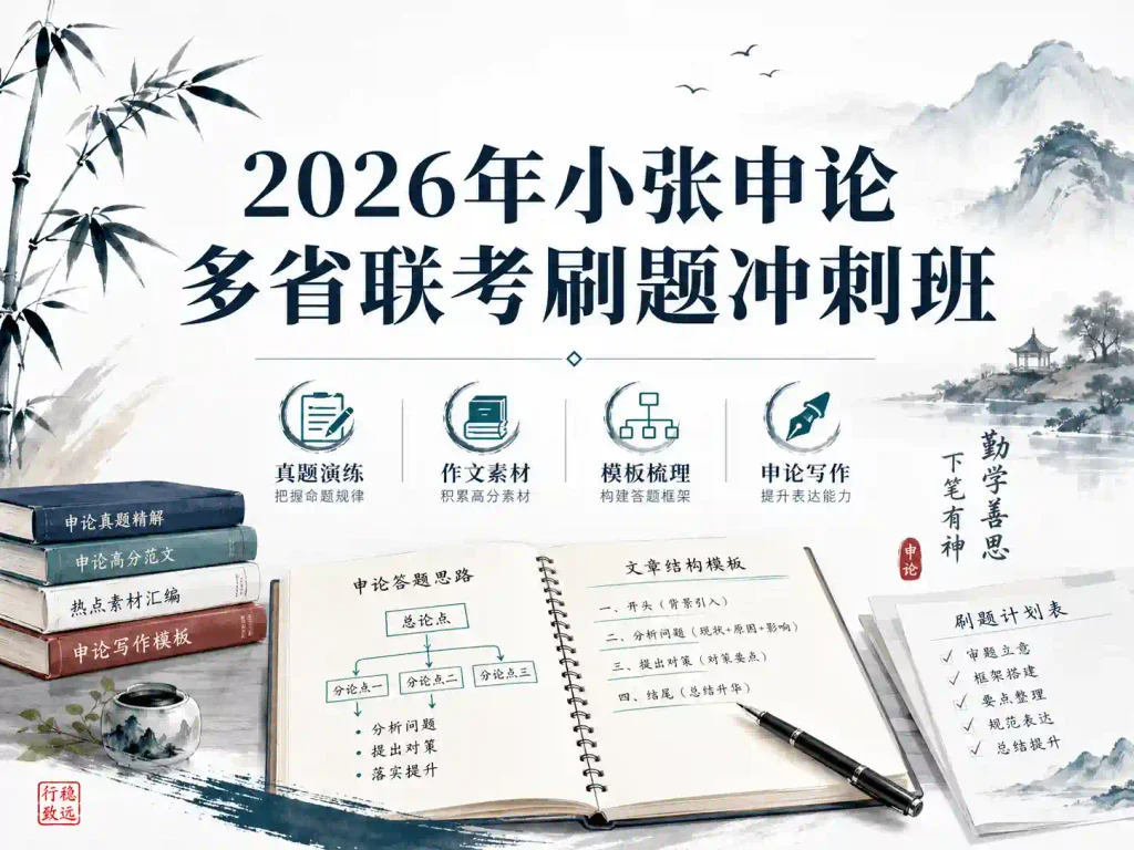 2026年小张申论多省联考刷题冲刺班
