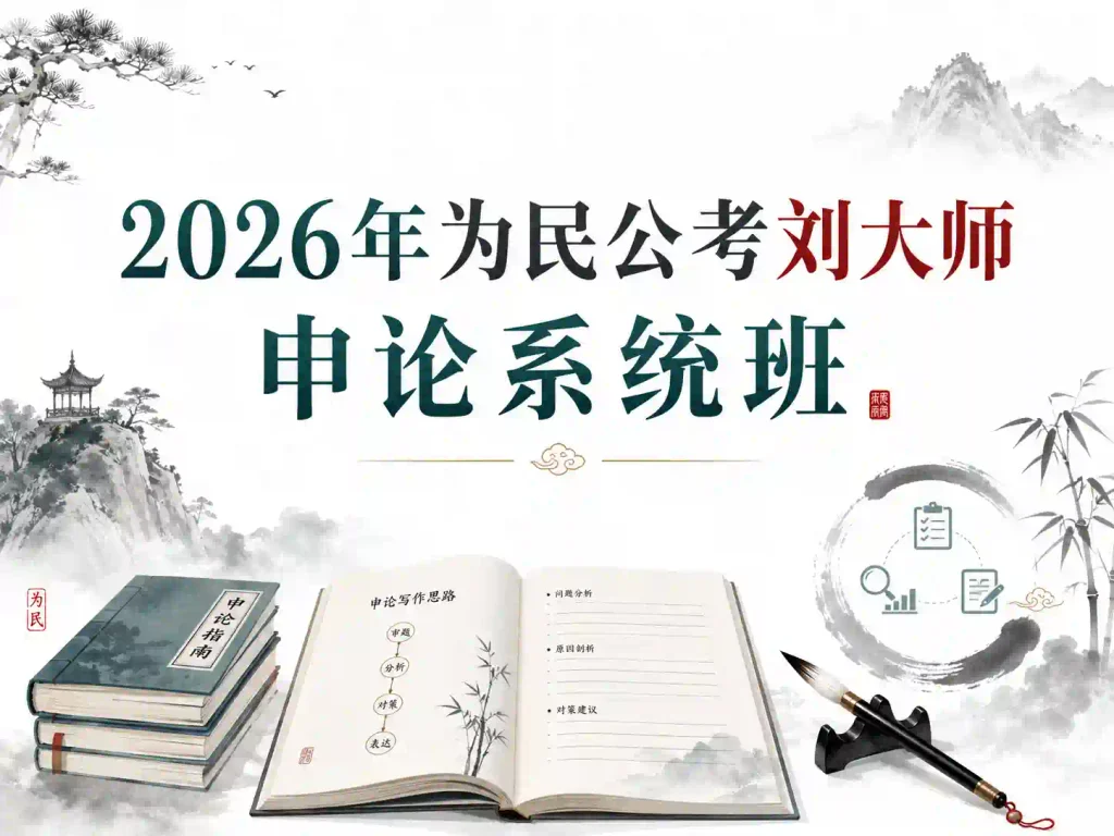 2026年为民公考刘大师申论系统班