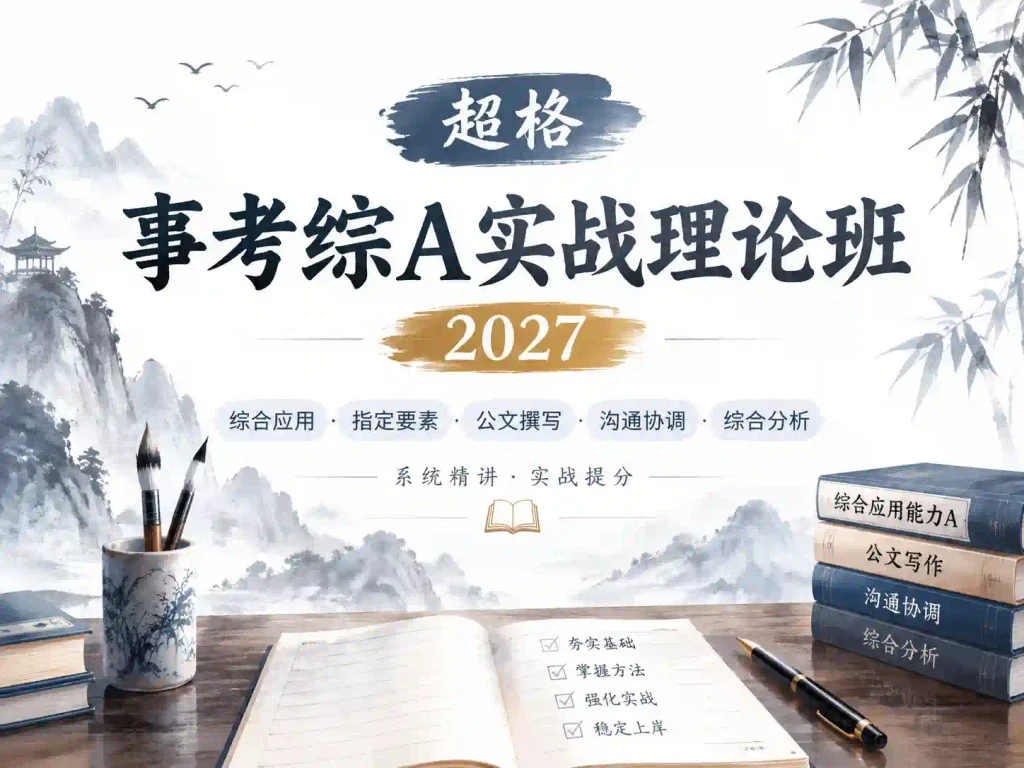 超格–事考综A实战理论班 2027