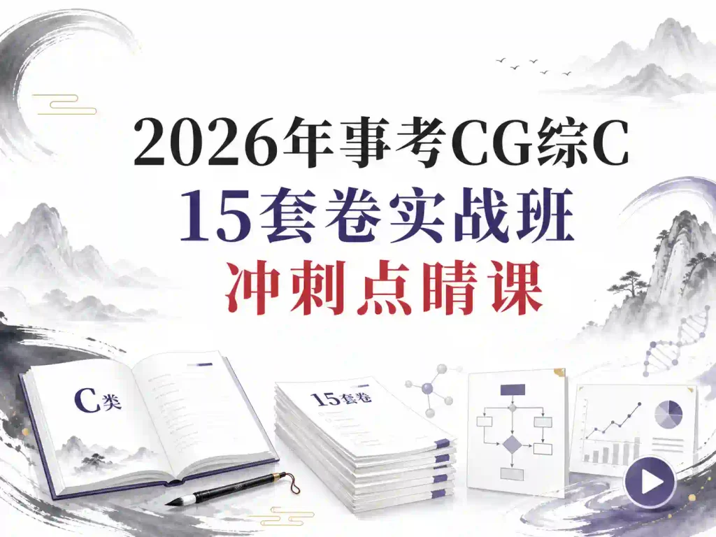 2026年事考超格综C-15套卷实战班&冲刺点睛课