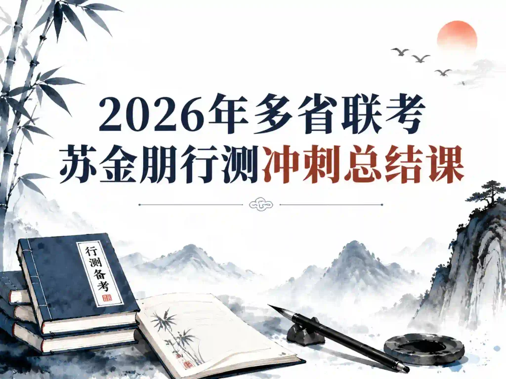 2026年多省联考苏金朋行测冲刺总结课