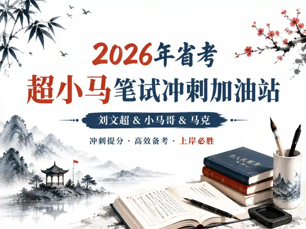 2026年省考超小马笔试冲刺加油站【刘文超&小马哥&马克】