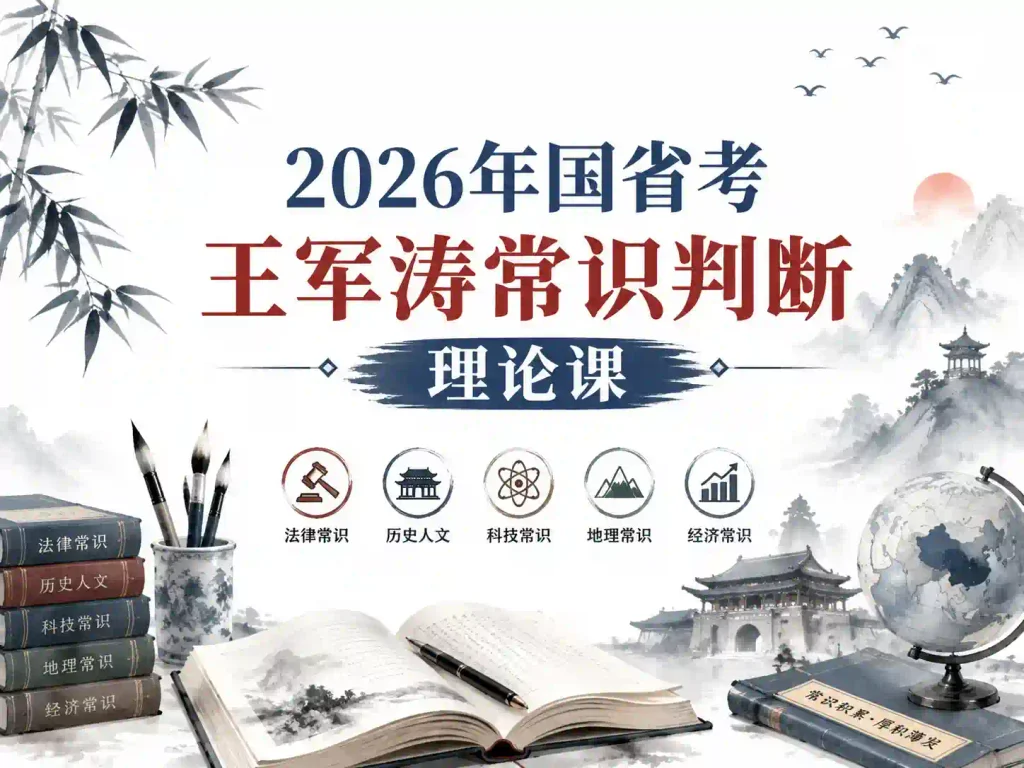 2026年国省考王军涛常识判断理论课